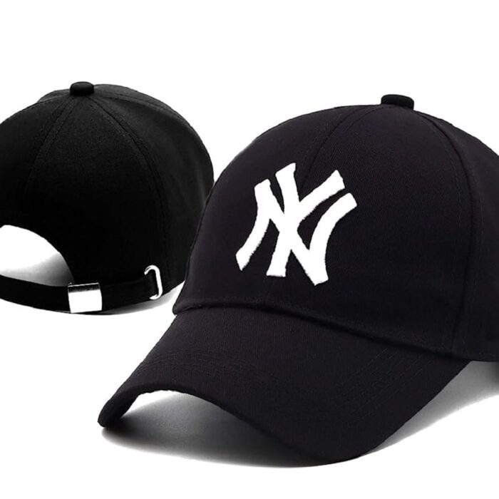 SELLORIA Stylish Cotton Baseball Adjustable Cap for Men/Women (Cap NO 3), Free Size, Black