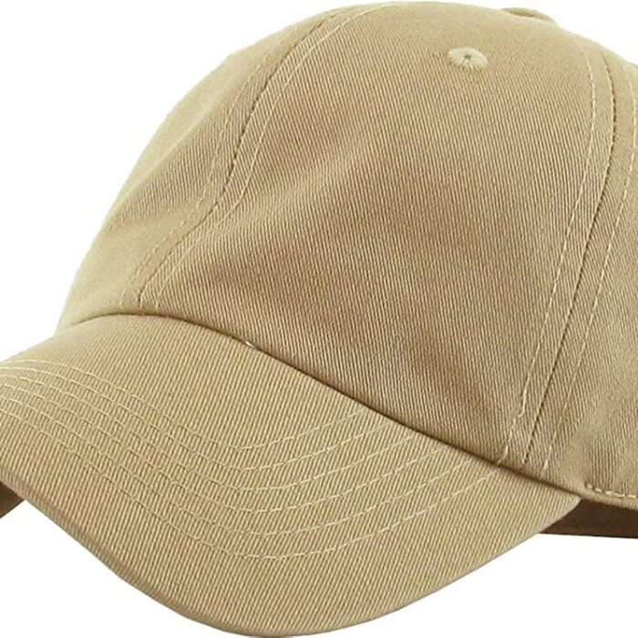 Zonixon Original Classic Low Profile Cotton Stylish Hat Men Women Baseball Cap Dad Hat Adjustable Unconstructed Plain Cap (Khaki)