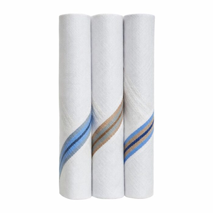 Royal Mart Cotton Handkerchief for Men’s– 15 In Full Face Cover | Soft, Skin-Friendly, Lightweight & Absorbent | Reusable Pocket Hanky for Daily Use (Pack of 3)